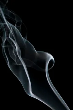 Smoke on black background Stockfoto's