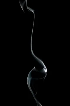 Smoke on black background Stockfoto's