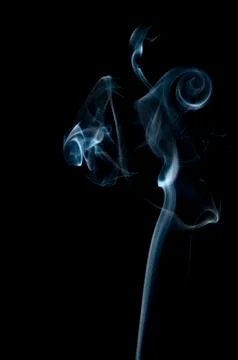 Smoke on black background Stockfoto's