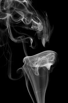 Smoke on black background Photos