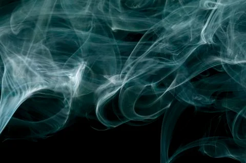 Smoke on black background Stockfoto's