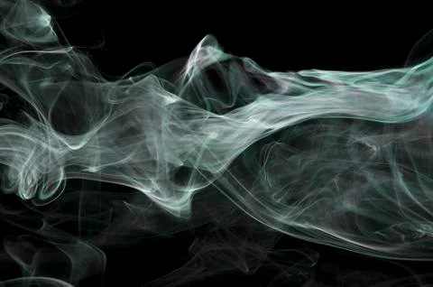 Smoke on black background Foto stock