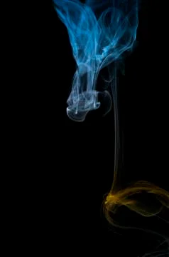 Smoke on black background Фото