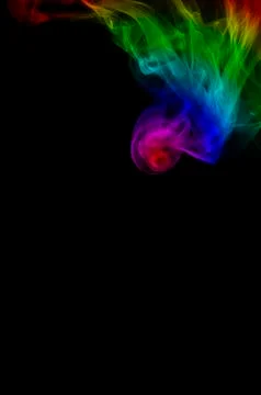 Smoke on black background Foto stock