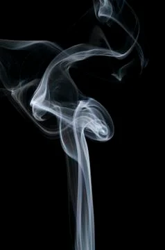 Smoke on black background Stockfoto's