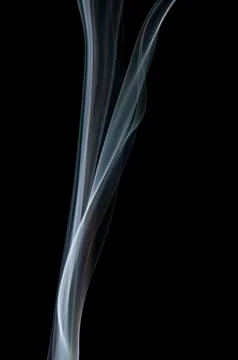Smoke on black background Stockfoto's