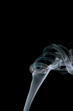 Smoke on black background Stockfoto's