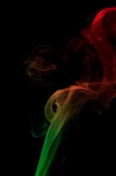 Smoke on black background Stockfoto's