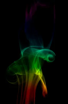 Smoke on black background Foto stock