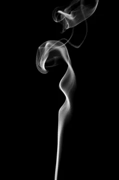 Smoke on black background Stockfoto's