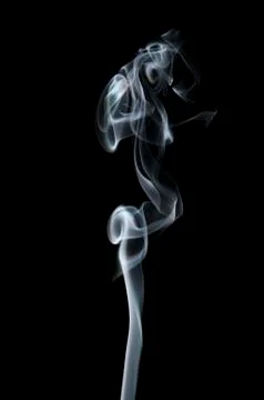 Smoke on black background Foto stock