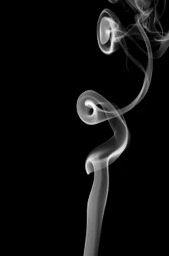 Smoke on black background Stockfoto's