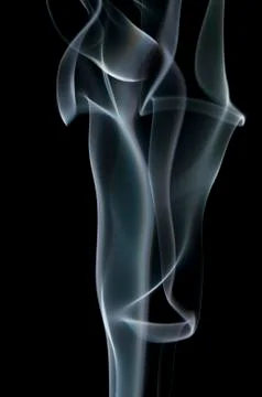 Smoke on black background Stockfoto's
