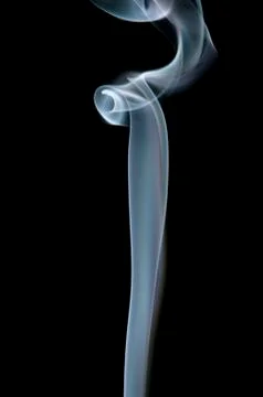 Smoke on black background Stockfoto's