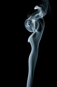Smoke on black background Foto stock