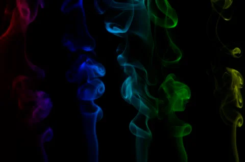 Smoke on black background Foto stock