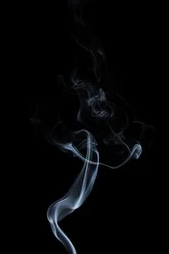 Smoke on black background Stockfoto's