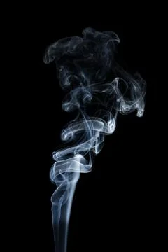 Smoke on black background Stock Photos