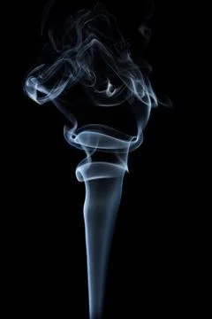 Smoke on black background Stock Photos