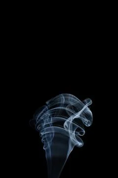 Smoke on black background Stock Photos
