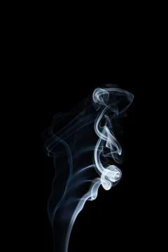 Smoke on black background Stockfoto's