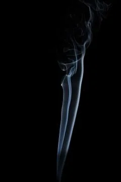 Smoke on black background 库存照片