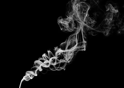 Smoke on black background Foto stock