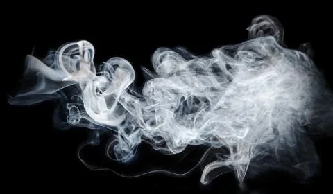 Smoke on black background Stock Photos
