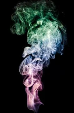 Smoke on black background Stock Photos
