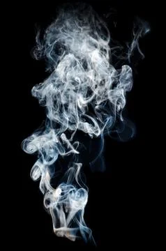 Smoke on black background Stock Photos