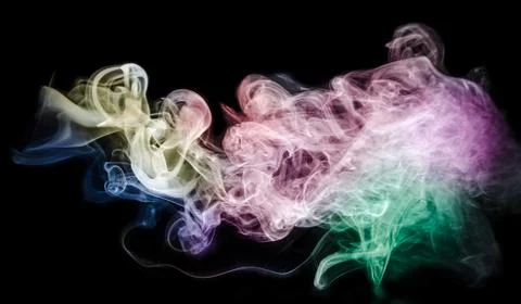 Smoke on black background Foto stock