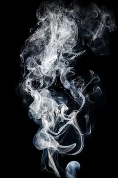 Smoke on black background Foto stock