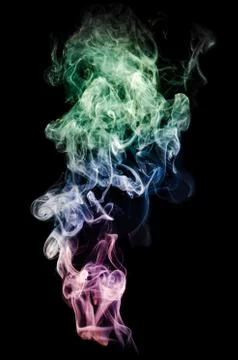 Smoke on black background Stock Photos
