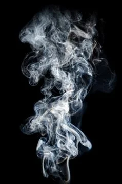 Smoke on black background Stock Photos