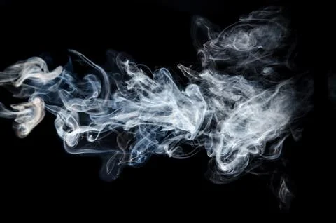 Smoke on black background Stock Photos