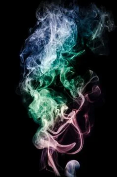 Smoke on black background Stock Photos