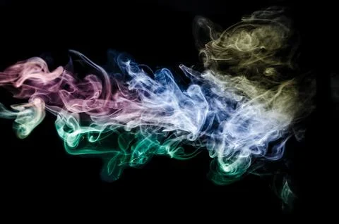 Smoke on black background Foto stock