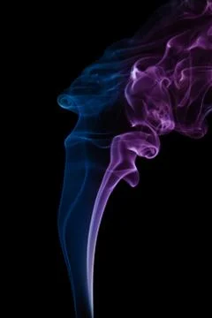 Smoke on a black background 库存照片