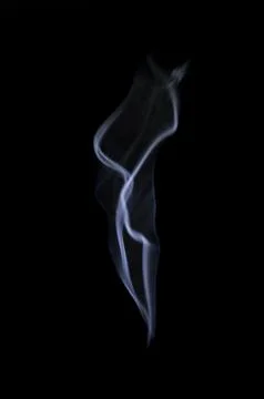 Smoke on black background Stock-Fotos