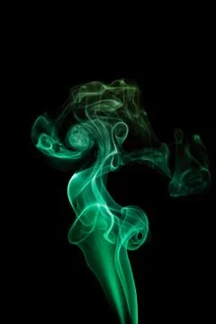 Smoke on black background Stock Photos