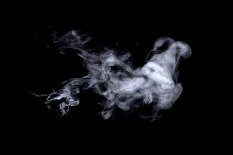 Smoke on black background Stock Photos