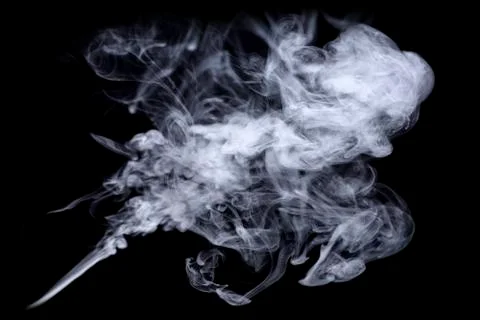 Smoke on black background Stock Photos