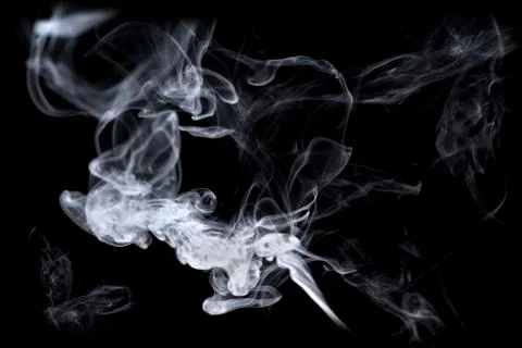 Smoke on black background Foto stock