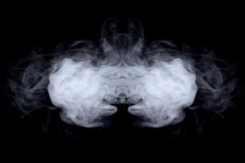 Smoke on black background Stock Photos