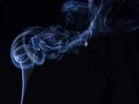 Smoke on black background Stock Photos