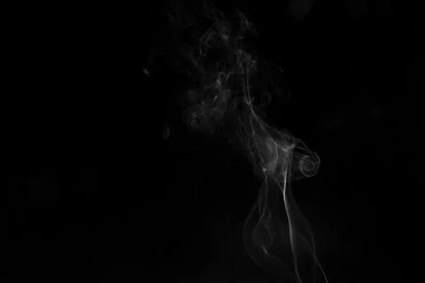 Smoke, black background Stock Photos