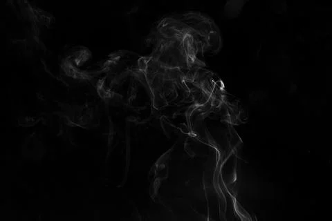 Smoke, black background Stock Photos