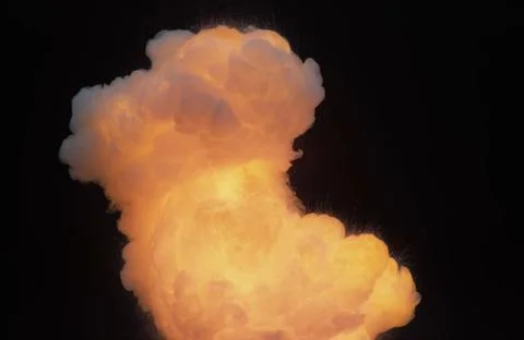Smoke on the black background Stock Photos