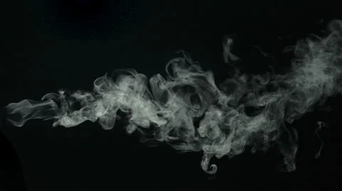 Smoke on black background, Slow Motion Stock Footage