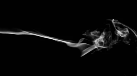 Smoke On Black Background In Slow Motion Stock Footage 65526603
